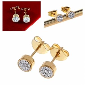 goldene Ohrringe aus Edelstahl