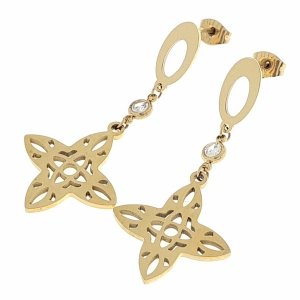 goldene Ohrringe aus Edelstahl