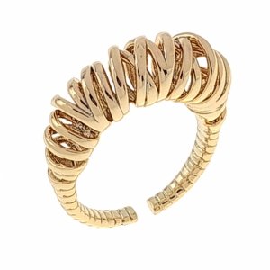 Goldring 18,00 mm. vergoldete Verlobung Xuping