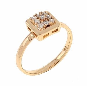 Goldring 17,00 mm. vergoldete Verlobung Xuping