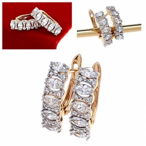 exklusive swarovski vergoldete ohrringe