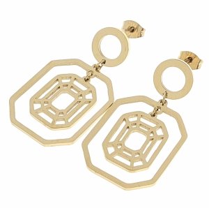 goldene Ohrringe aus Edelstahl