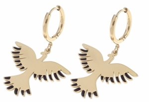 gold earrings made of stainless steel