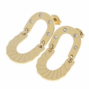 gold earrings made of stainless steel