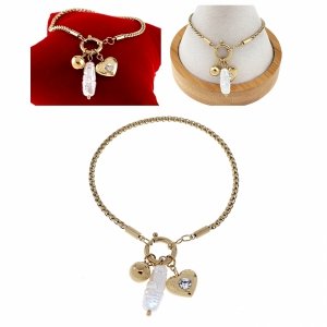 BRACELET GOLD CELEBRITY STAINLESS STEEL