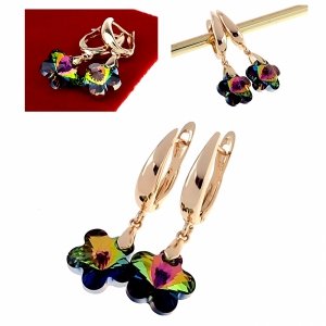 exclusive swarovski gold-plated earrings