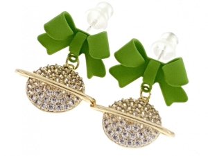 gold plated earrings with exclusive cubic zirconia