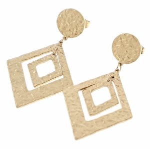 gold earrings made of stainless steel