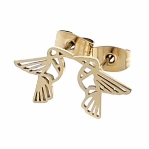 gold earrings made of stainless steel