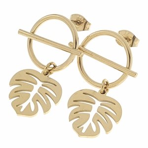 gold earrings made of stainless steel