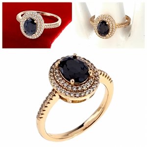 gold ring 18,60mm. gold-plated engagement xuping
