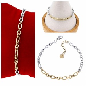 BRACELET GOLD CELEBRITY STAINLESS STEEL