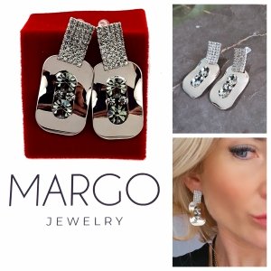 gold plated earrings with exclusive cubic zirconia