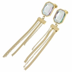 gold earrings made of stainless steel