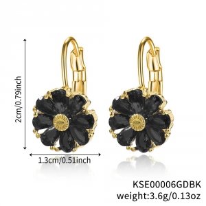 gold plated earrings with exclusive cubic zirconia