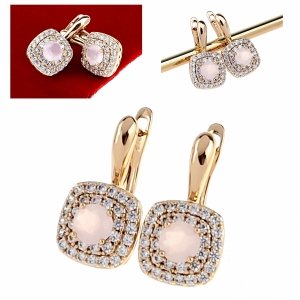 exclusive swarovski gold-plated earrings