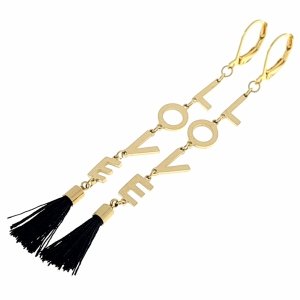 gold earrings made of stainless steel