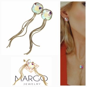 gold earrings made of stainless steel