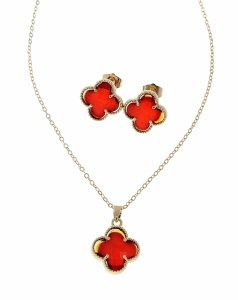 18k gold plated set pendant earrings xuping