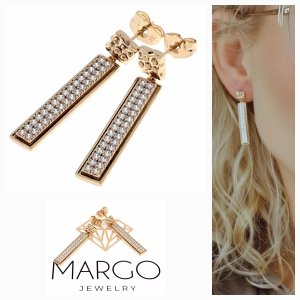gold plated earrings with exclusive cubic zirconia