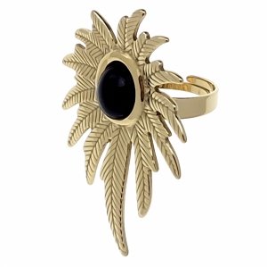 ring 18,30mm gold stainless steel