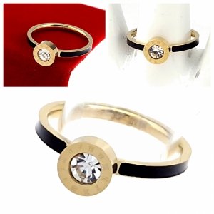 ring 19,00mm gold stainless steel