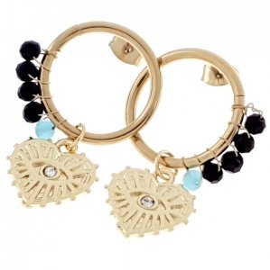gold earrings made of stainless steel