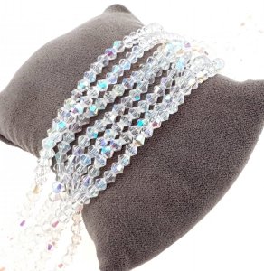Glass beads faceted strands