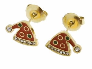 gold earrings made of stainless steel