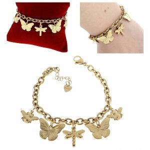 BRACELET GOLD CELEBRITY STAINLESS STEEL