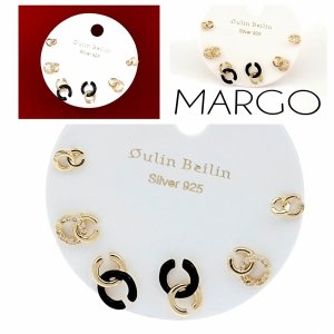 gold plated earrings with exclusive cubic zirconia