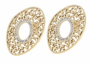 gold earrings made of stainless steel