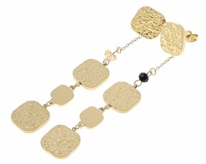 gold earrings made of stainless steel