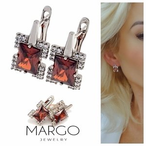 gold plated earrings with exclusive cubic zirconia