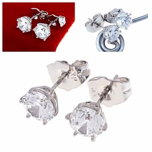 gold plated earrings with exclusive cubic zirconia