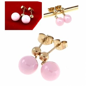 gold earrings made of stainless steel