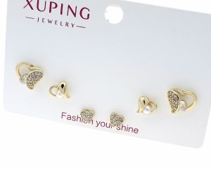 gold plated earrings with exclusive cubic zirconia