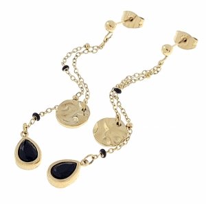 gold earrings made of stainless steel