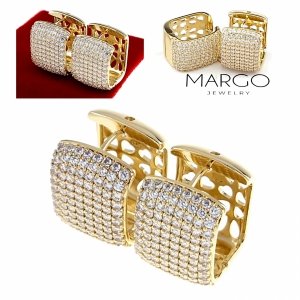 gold plated earrings with exclusive cubic zirconia