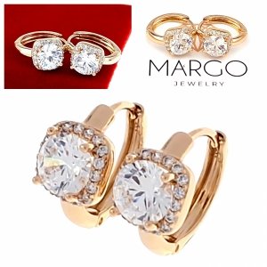 exclusive swarovski gold-plated earrings