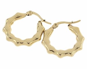gold earrings made of stainless steel