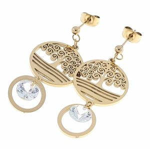 gold earrings made of stainless steel