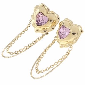 gold earrings made of stainless steel