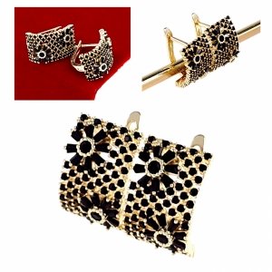 gold plated earrings with exclusive cubic zirconia