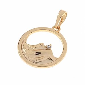 gold pendant 18k shiny xuping