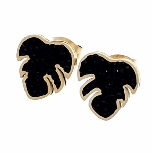 gold earrings made of stainless steel