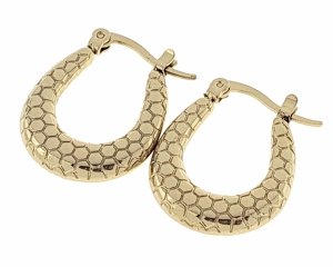 gold earrings made of stainless steel