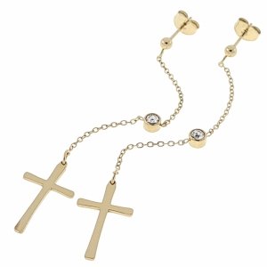 gold earrings made of stainless steel