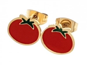 gold earrings made of stainless steel