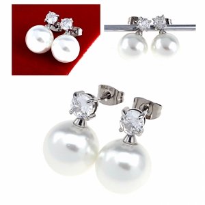 gold earrings made of stainless steel